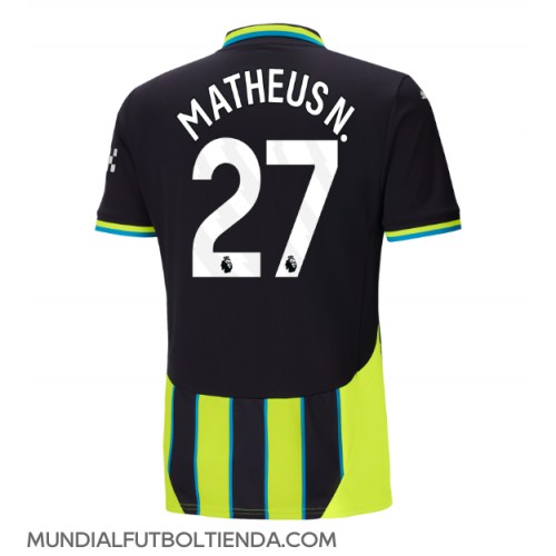 Camiseta Manchester City Matheus Nunes #27 Segunda Equipación Replica 2024-25 mangas cortas